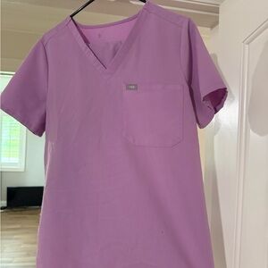 Figs Purple Short Sleeve Relaxed T-Shirt